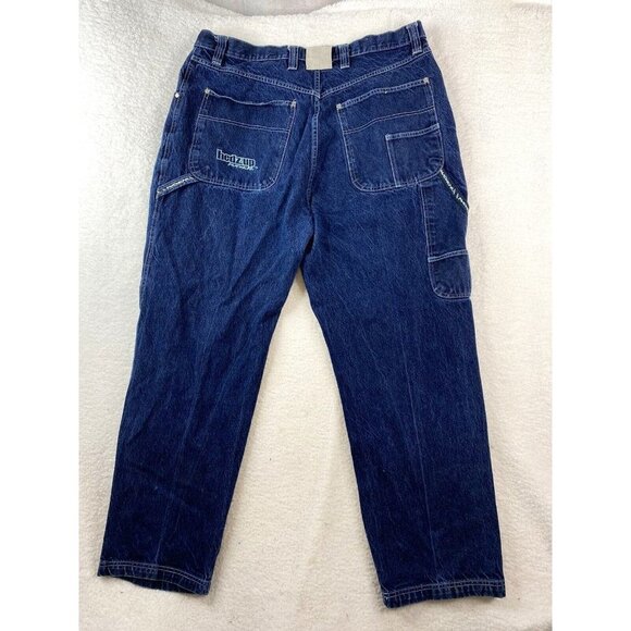 Hedz Up Jeans Avewear Mens Carpenter 44x34 Real 40x32.5 Baggy Loose Hip Hop 90’s - Picture 1 of 16